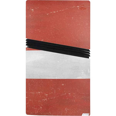 Latvia Flag Distressed PS5 Pro Console Skin